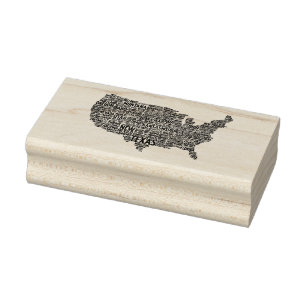 STAATEN und Städte in den USA Gummistempel