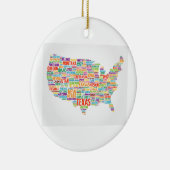 STAATEN und Städte in den USA Keramik Ornament (Rechts)
