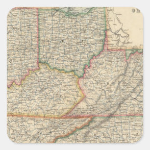 Staaten von Delaware und Maryland Quadratischer Aufkleber