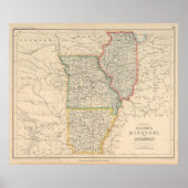 Staaten von Illinois, Missouri und Arkansas Poster (Vorne)