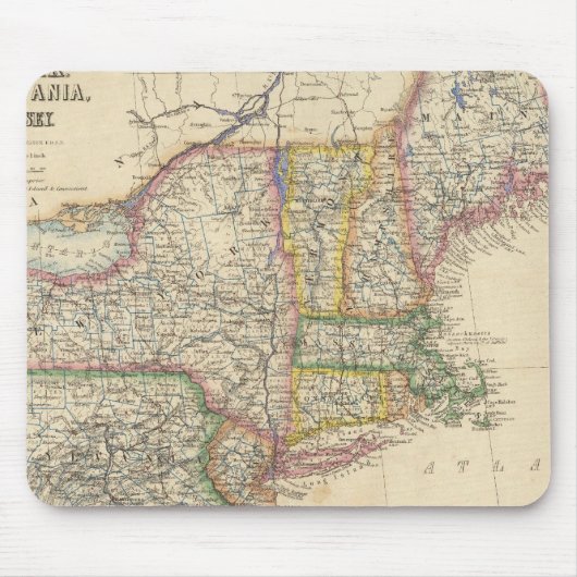 Staaten von Maine, New Hampshire, Vermont Mousepad (Vorne)