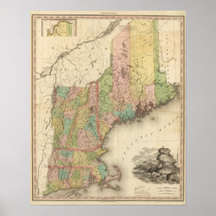 Staaten von Maine, New Hampshire, Vermont Poster