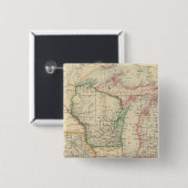 Staaten von Michigan, Wisconsin und Iowa Button (Vorne & Hinten)