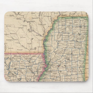 Staaten von Mississippi und Louisiana Mousepad