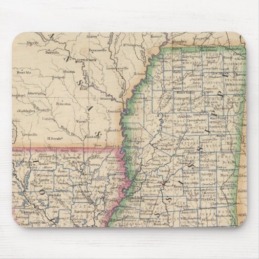 Staaten von Mississippi und Louisiana Mousepad (Vorne)