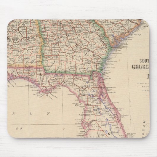 Staaten von South Carolina, Georgien und Alabama Mousepad (Vorne)