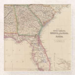Staaten von South Carolina, von Georgia und von Glasuntersetzer