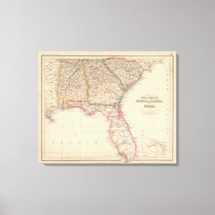Staaten von South Carolina, von Georgia und von Leinwanddruck
