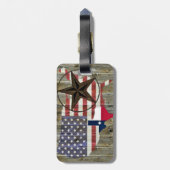 Staatliche Fahne von Texas Lone Star Gepäckanhänger (Rückseite vertikal)