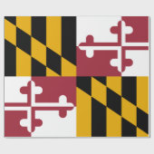 Staatliche Flagge des Maryland Wrapping Paper Geschenkpapier (Flach)