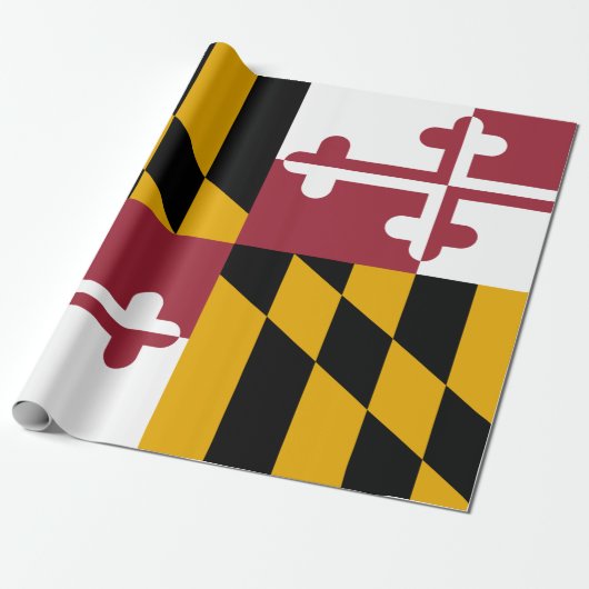 Staatliche Flagge des Maryland Wrapping Paper Geschenkpapier (Ungerollt)