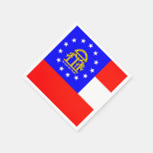 Staatliche Flagge Georgiens Papier Party Napkins Serviette (Ecke)