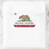 Staatliche Flagge: Hollister Quadratischer Aufkleber (Tasche)