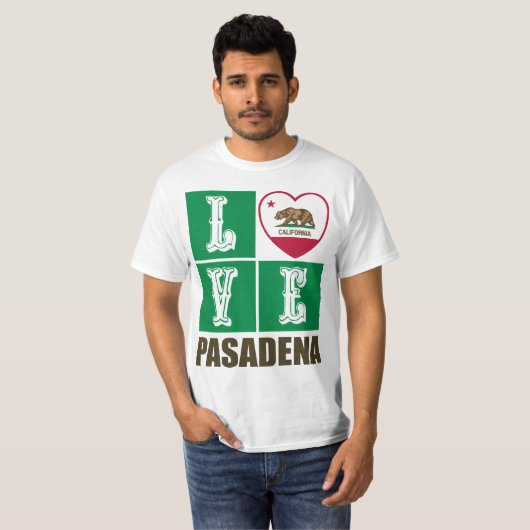 Staatliche Flaggen - Pasadena T-Shirt (Vorne ganz)