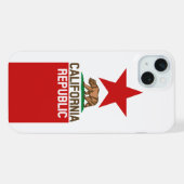 Staatliche Flaggendekor KALIFORNIEN iPhone Hülle (Rückseite (Horizontal))