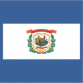 Staatliche Flaggengestaltung West Virginia Aufkleber (Vorderseite)