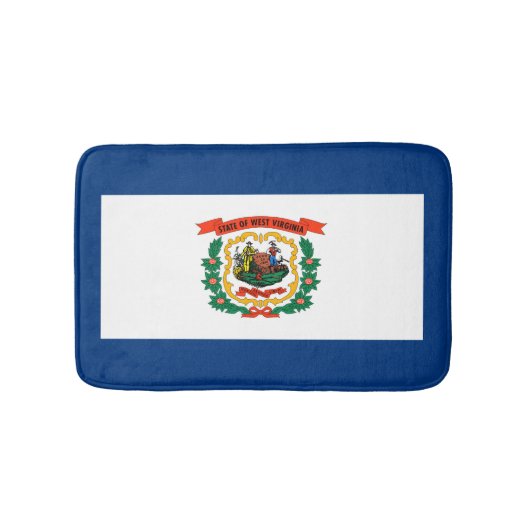 Staatliche Flaggengestaltung West Virginia Badematte (Vorderseite)