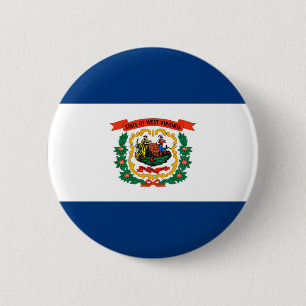 Staatliche Flaggengestaltung West Virginia Button
