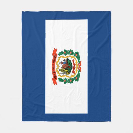 Staatliche Flaggengestaltung West Virginia Fleecedecke (Vorderseite)