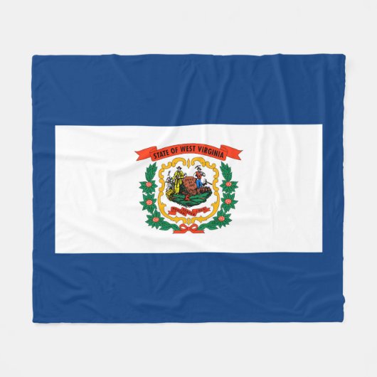 Staatliche Flaggengestaltung West Virginia Fleecedecke (Vorderseite (Horizontal))
