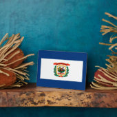 Staatliche Flaggengestaltung West Virginia Fotoplatte (Seite)