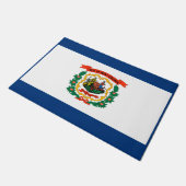 Staatliche Flaggengestaltung West Virginia Fußmatte (Schrägansicht)