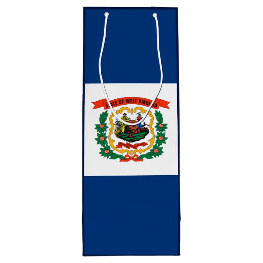 Staatliche Flaggengestaltung West Virginia Geschenktüte Für Weinflaschen (Rückseite)