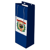 Staatliche Flaggengestaltung West Virginia Geschenktüte Für Weinflaschen (Vorderseite Schrägansicht)
