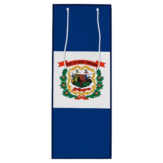Staatliche Flaggengestaltung West Virginia Geschenktüte Für Weinflaschen (Vorderseite)