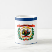Staatliche Flaggengestaltung West Virginia Kaffeetasse (Mittel)