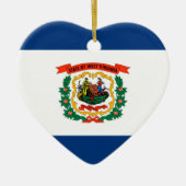 Staatliche Flaggengestaltung West Virginia Keramik Ornament (Vorne)