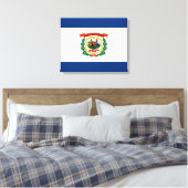 Staatliche Flaggengestaltung West Virginia Leinwanddruck (Insitu (Schlafzimmer))