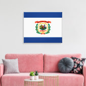 Staatliche Flaggengestaltung West Virginia Leinwanddruck (Insitu (Wohnzimmer))