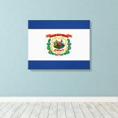 Staatliche Flaggengestaltung West Virginia Leinwanddruck (Insitu (Holzboden))