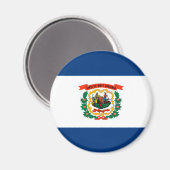 Staatliche Flaggengestaltung West Virginia Magnet (Vorderseite/Rückseite)