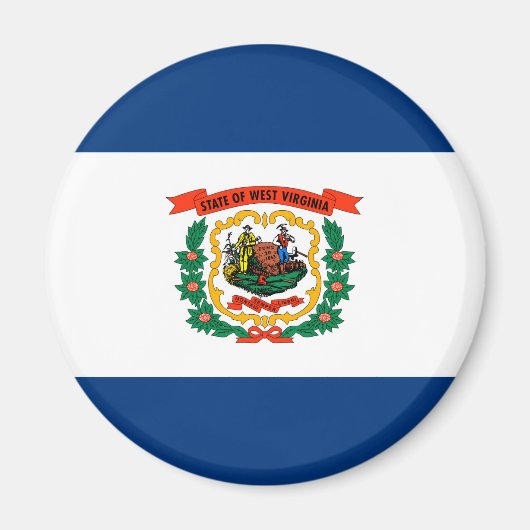 Staatliche Flaggengestaltung West Virginia Magnet (Vorne)