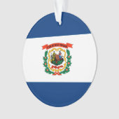 Staatliche Flaggengestaltung West Virginia Ornament (Vorderseite)