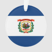 Staatliche Flaggengestaltung West Virginia Ornament (Vorderseite)