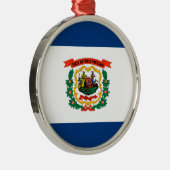 Staatliche Flaggengestaltung West Virginia Ornament Aus Metall (Rechts)