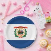 Staatliche Flaggengestaltung West Virginia Pappteller (Party)