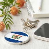 Staatliche Flaggengestaltung West Virginia Schlüsselanhänger (Seite)