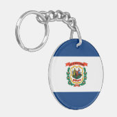 Staatliche Flaggengestaltung West Virginia Schlüsselanhänger (Vorderseite links)