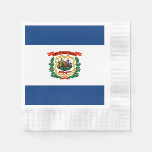 Staatliche Flaggengestaltung West Virginia Serviette (Vorderseite)
