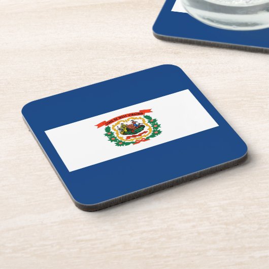 Staatliche Flaggengestaltung West Virginia Untersetzer (Linke Seite)