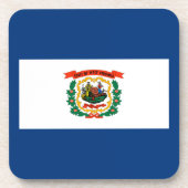 Staatliche Flaggengestaltung West Virginia Untersetzer (Vorderseite)