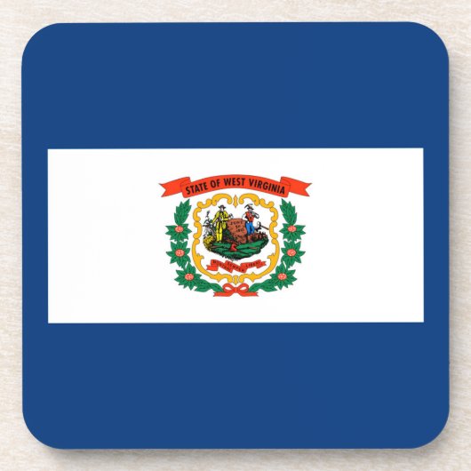 Staatliche Flaggengestaltung West Virginia Untersetzer (Vorderseite)