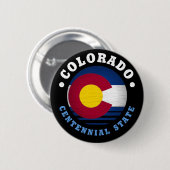 STAATLICHER FLAG VON COLORADO BUTTON (Vorne & Hinten)