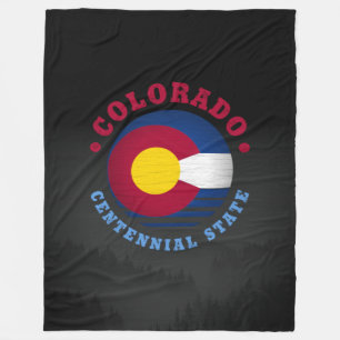 STAATLICHER FLAG VON COLORADO FLEECEDECKE