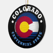 STAATLICHER FLAG VON COLORADO KERAMIK ORNAMENT (Links)