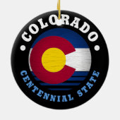 STAATLICHER FLAG VON COLORADO KERAMIK ORNAMENT (Hinten)